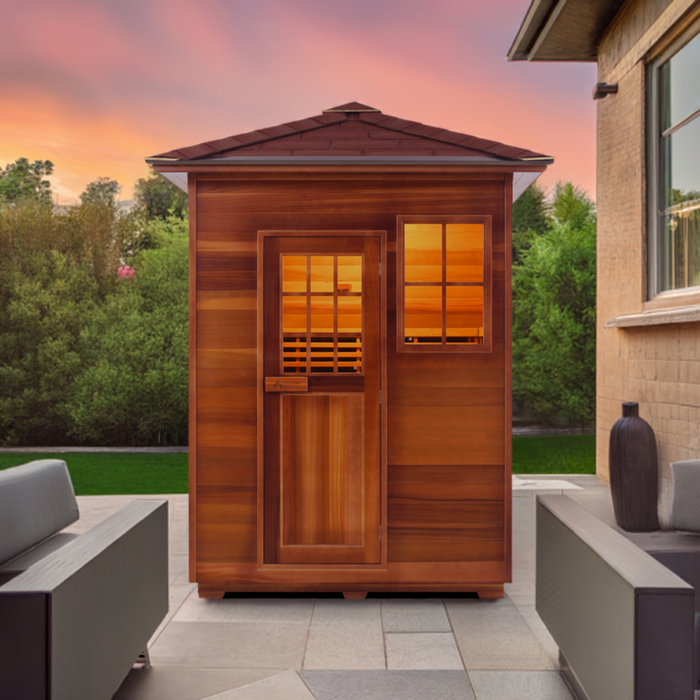 Enlighten SaunaTerra MoonLight 3 Dry Traditional Outdoor Sauna | 3 Persons