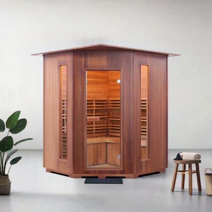 Enlighten SaunaTerra SunRise 4C Dry Traditional Indoor Sauna | 4 Persons