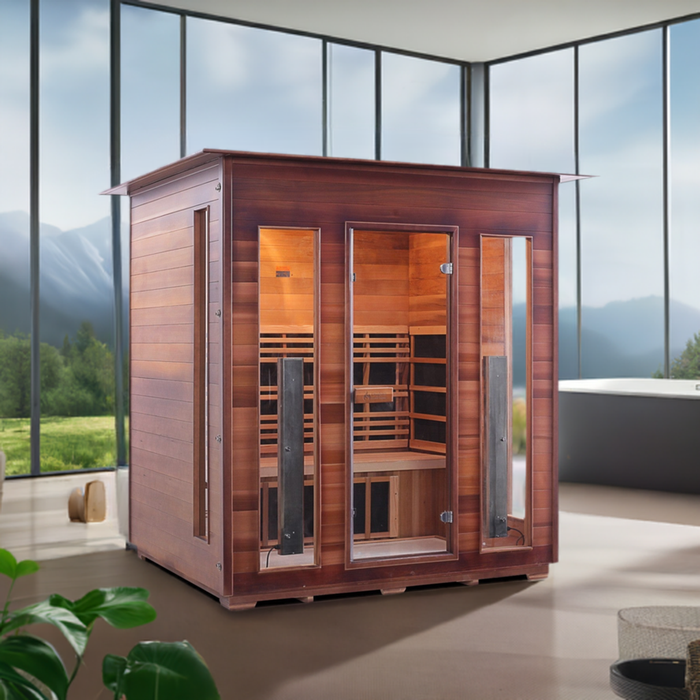 Enlighten InfraNature Duet Diamond 4 Hybrid Infrared/Traditional Indoor Sauna | 4 Persons