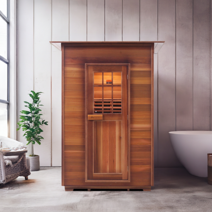 Enlighten InfraNature Duet Sapphire 2 Hybrid Infrared/Traditional Indoor Sauna | 2 Persons