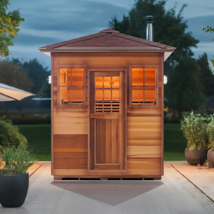 Enlighten InfraNature Original Sierra 4 Full Spectrum Infrared Outdoor Sauna | 4 Persons