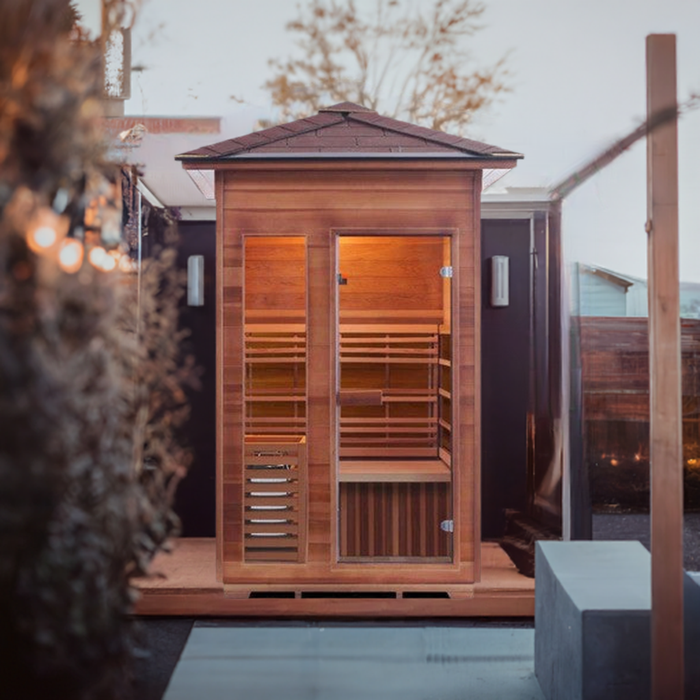 Enlighten SaunaTerra SunRise 2 Dry Traditional Outdoor Sauna | 2 Persons