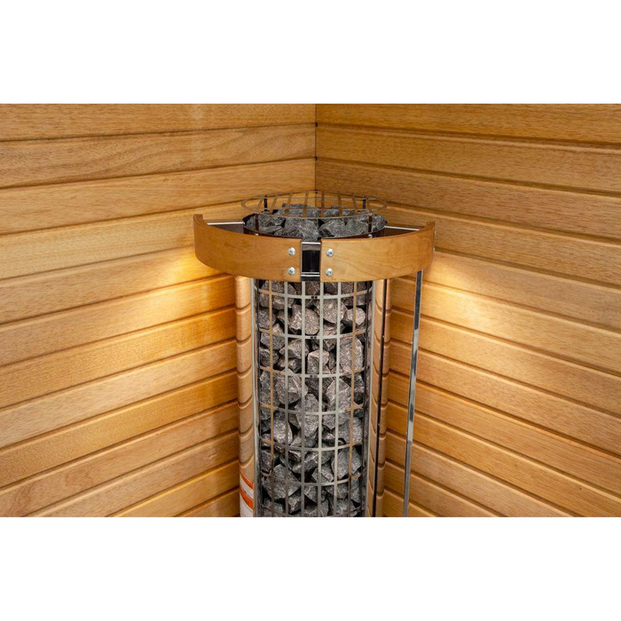 Harvia Cilindro PC90E 9kW 240V 1PH  Stainless Steel Sauna Heater with Built-In Time and Temperature Controls