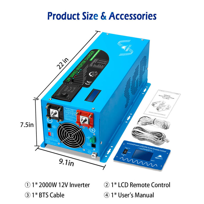 SunGold Power 2000W DC12V Low Frequency Inverter