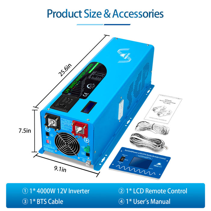 SunGold Power 4000W DC 12V Low Frequency Inverter