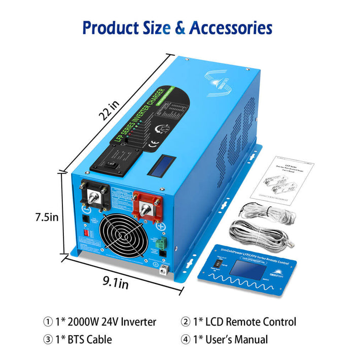 SunGold Power 3000W DC 24V Low Frequency Inverter