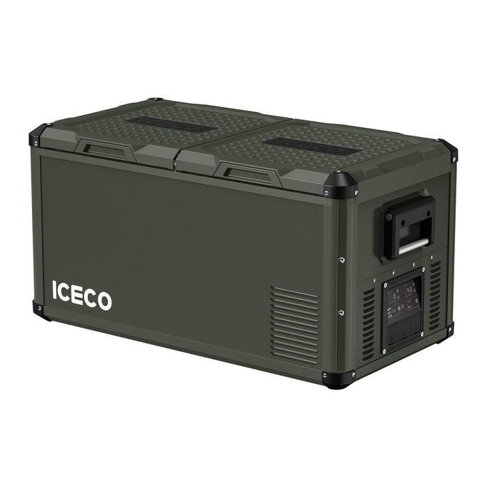 79.2QT VL75ProD Olive 12V Heavy Duty Metal Fridge Freezer| ICECO-Portable Fridge-www.icecofreezer.com