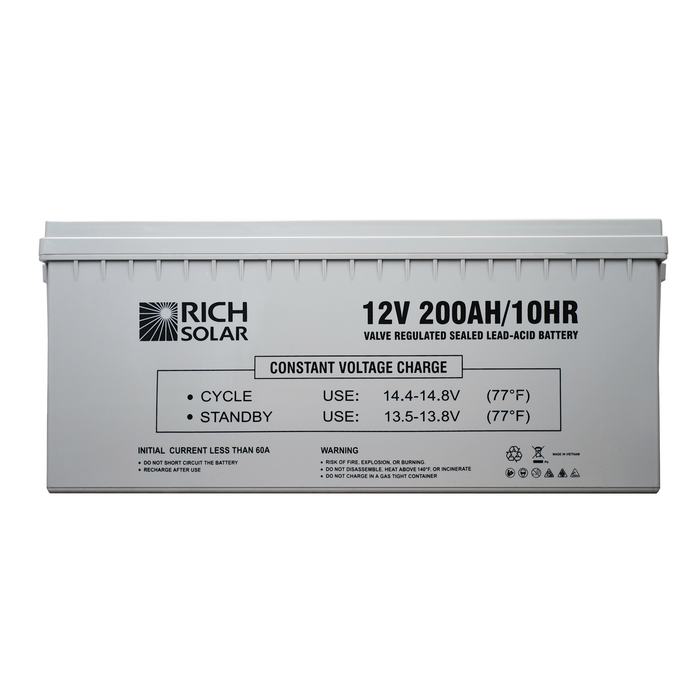 Rich Solar 12V 200Ah Deep Cycle AGM Battery — OffGrid Living Solutions