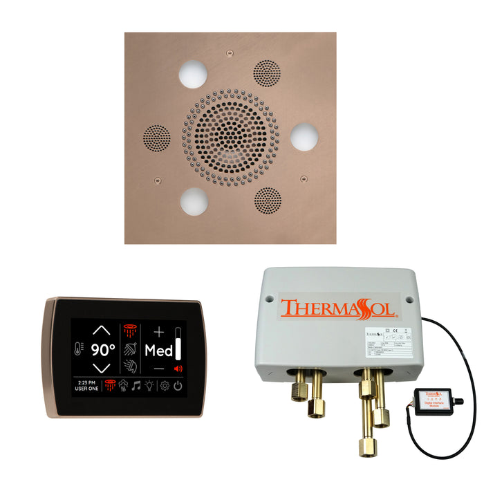 ThermaSol Wellness Shower Package with SignaTouch Control, Serenity Square Rainhead